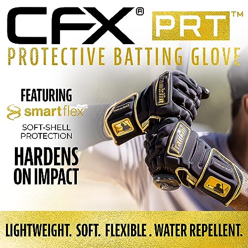 MLB Batting Gloves for Adults - Padded Reinforced Leather Baseball Softball Gloves P80577
