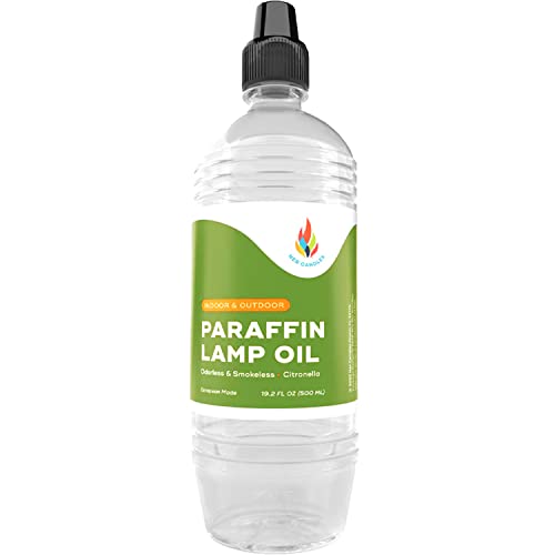 The Dreidel Company Citronella Liquid Paraffin Lamp Oil - Smokeless, Ultra Clean Burning Fuel for Indoor and Outdoor Use (1 Liter Bottle)