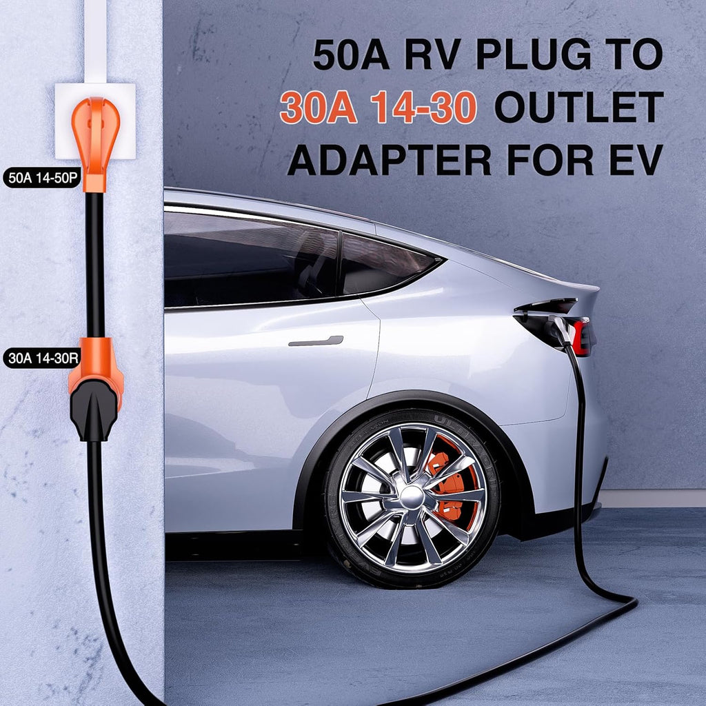 EV Dryer Charger Adapter Cord 50 Amp to 30 Amp 4 Prong T37318