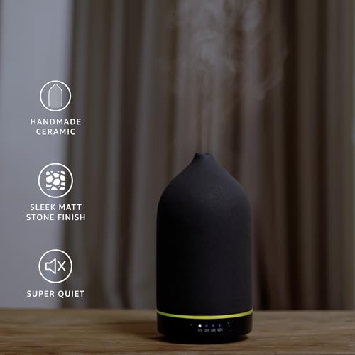 Ceramic Aromatherapy Diffuser with 7 Color Lights, Auto Shut Off for Home Office G173961