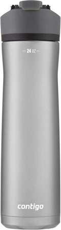 Contigo Cortland Chill 2.0, 24oz., Stainless Steel Water Bottle with AUTOSEAL Lid, Steel/Licorice