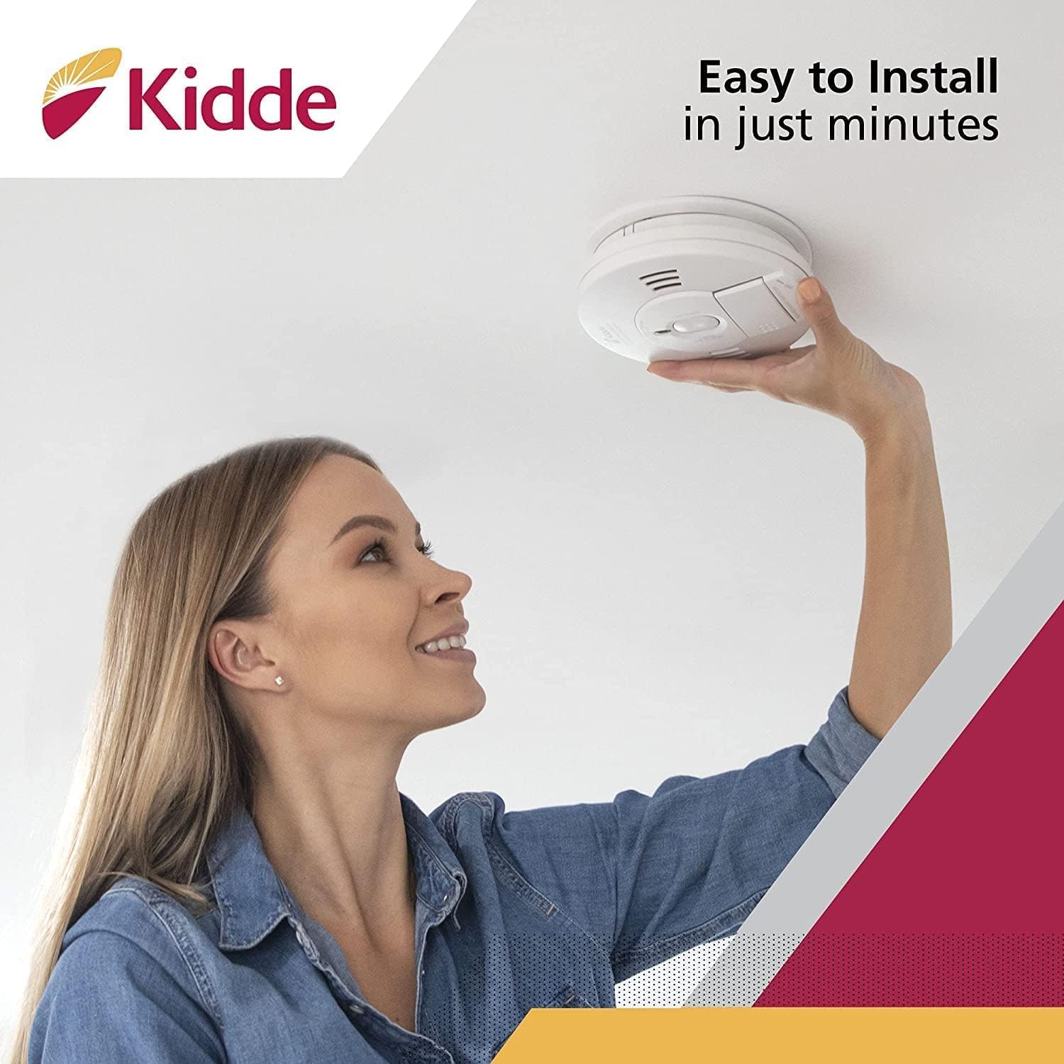 Smoke & Carbon Monoxide Detector, Hardwired, Battery Backup, 6 Pack Q82907