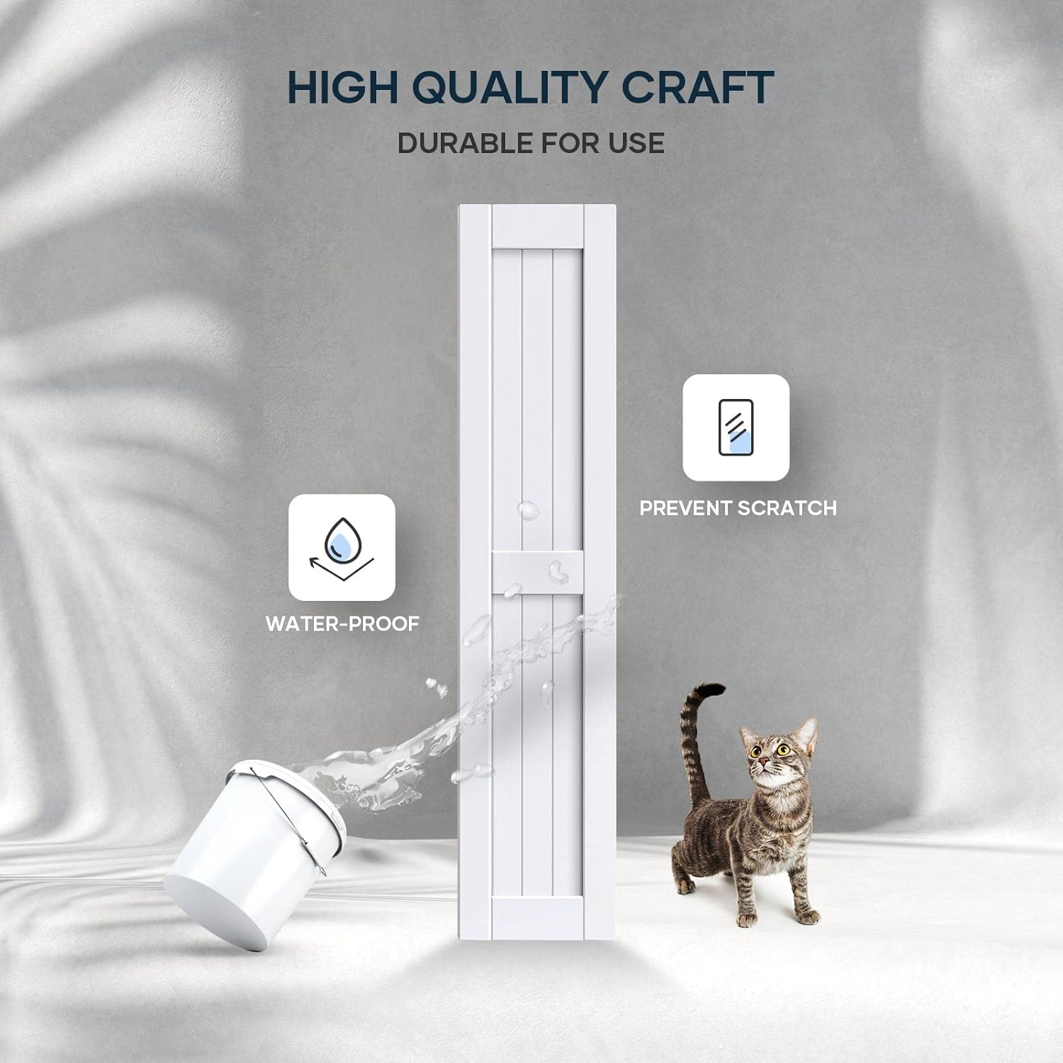 Barn Door with Sliding Hardware, 36x84in, White Q235