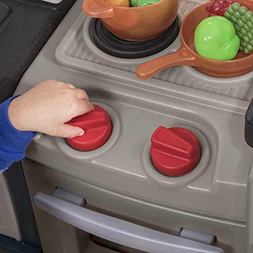 Modern Kids Play Kitchen Set with Lights and Sounds, 33 Piece Accessories Y448