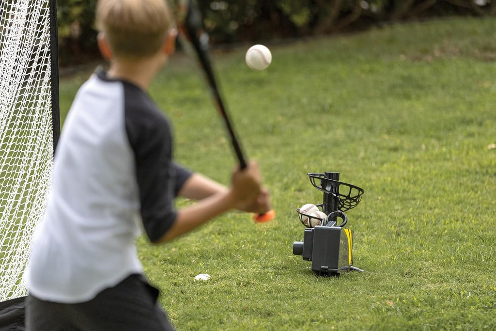 Soft Toss Pitching Machine with Vault Net Bundle I2502