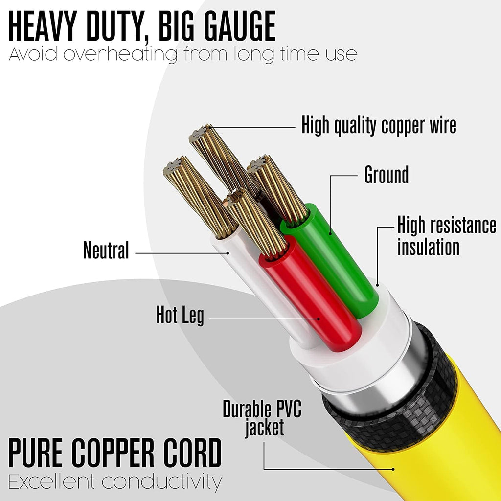 30 Amp Generator Cord 4 Prong 25 Ft 125-250V 7500W NEMA L-14-30P P927