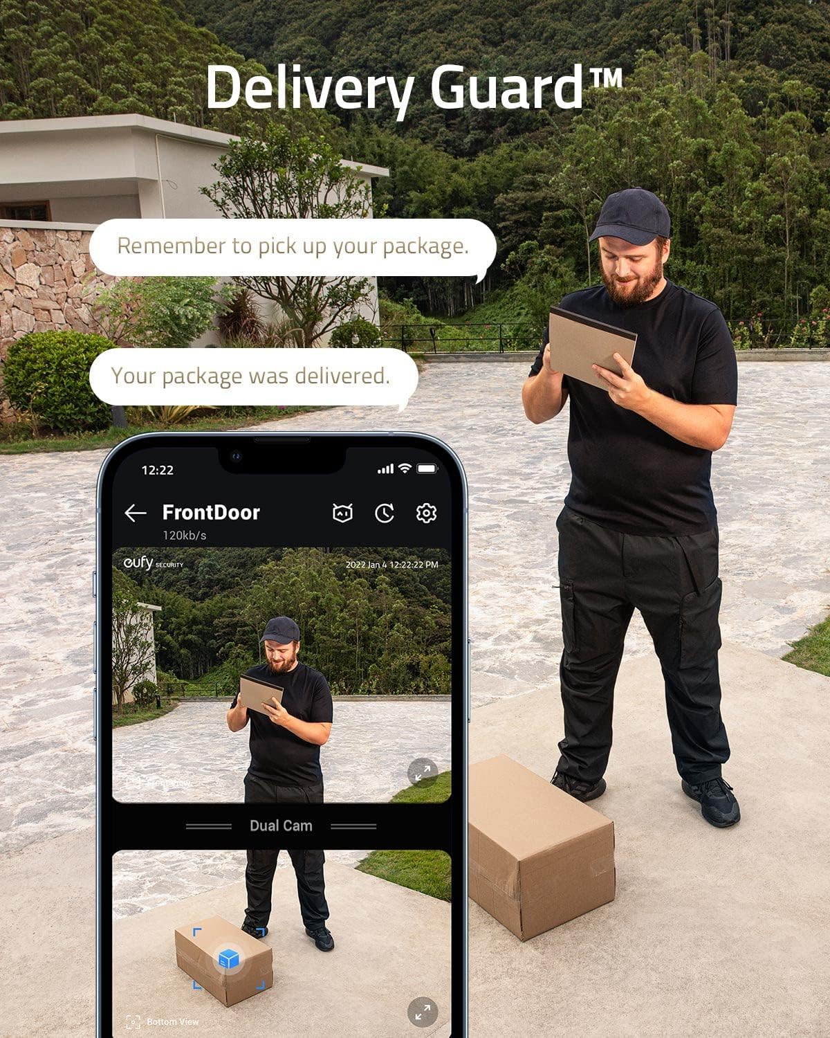 Video Doorbell Wired with Chime, Dual Cam, 2K HDR, No Monthly Fee Z403