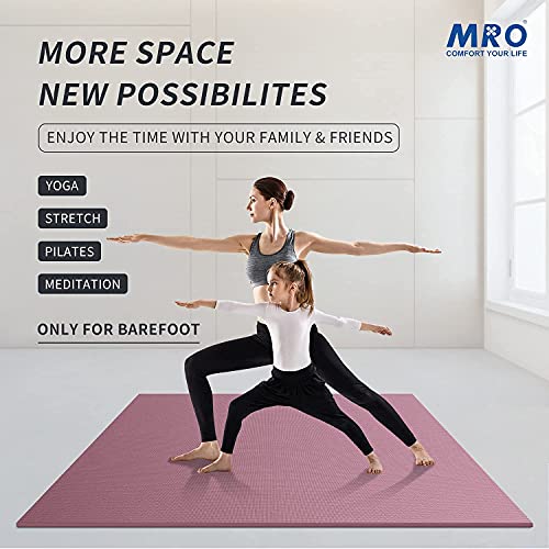 Large Yoga Mat 72"x 48"x 9mm Non-Slip Extra Wide for Home Gym U1025