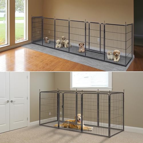Dog Playpen 32" Height 16 Panels Foldable Outdoor Pet Exercise Pen J799478