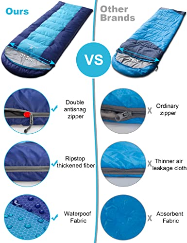 Sleeping Bag Ultralight 4 Season Waterproof for Adults Kids Camping Hiking Y705