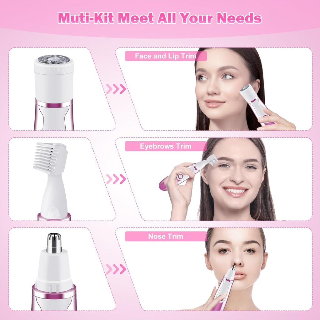 4 in 1 Electric Shaver and Trimmer for Women Facial Body Hair Removal S680881