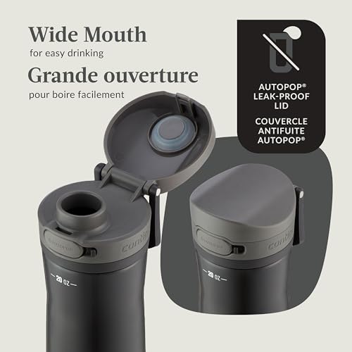 Stainless Steel Water Bottle with Carry Handle, 20 oz J6636