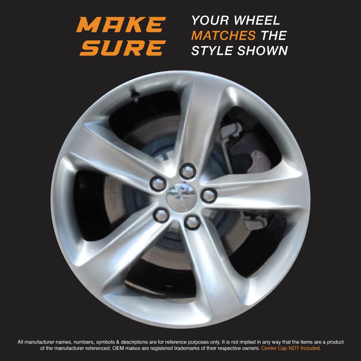 20" Gloss Black Wheel Skin Set for Dodge Charger & Challenger 2015-2019 E7106