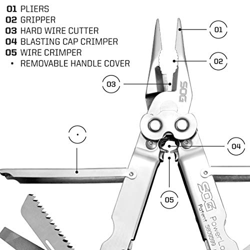 Multi-Tool with 18 Lightweight Specialty Tools, 420 Stainless Steel Body, Black A4477