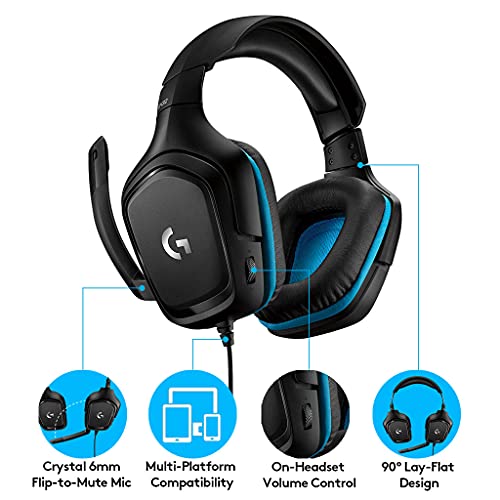 Wired Gaming Headset with 7.1 Surround Sound and Flip-to-Mute Mic S309570