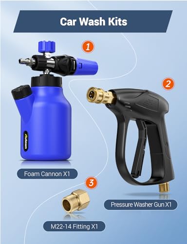 Heavy Duty Car Wash Foam Cannon for Pressure Washers with Adjustable Nozzle H32177