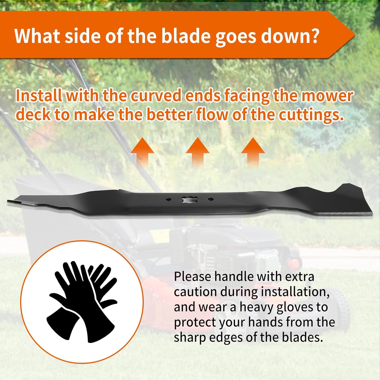 Mower Blade for 21" Deck, Mulching Blade, 1 Pack R46557