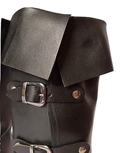 Medieval Leather Boots with 4 Buckles N718085