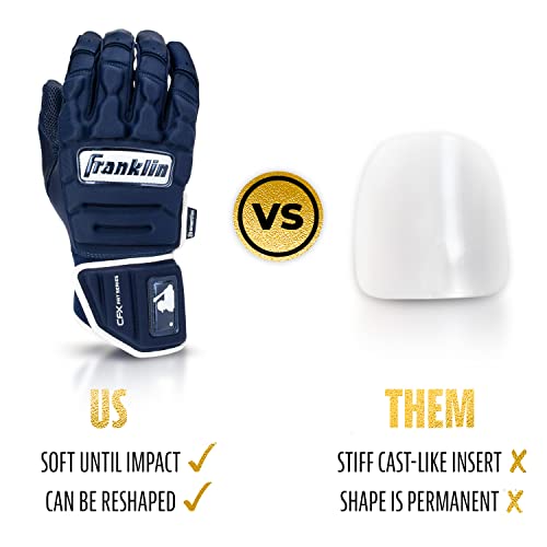 MLB Batting Gloves for Adults - Padded Reinforced Leather Baseball Softball Gloves P80577