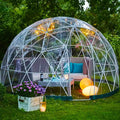 Garden Dome Igloo Clear Bubble Tent Outdoor 12 FT, Weather Proof Pod Camping Patio Tent for Backyard Canopy Gazebos Screen House Room Lean to Greenhouse