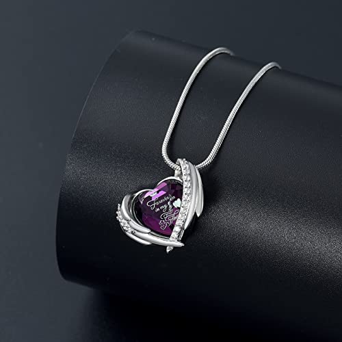 Crystal Cremation Urn Necklace for Ashes, Stainless Steel Memorial Pendant with Filling Kit K839