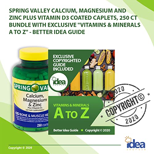 Calcium, Magnesium and Zinc with Vitamin D3 Coated Caplets, 250 Count P470