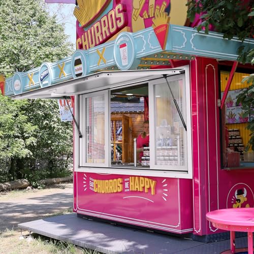 Aluminum Alloy Food Truck Service Window, 36 x 36 inch, 4 Sliding Screens R62011