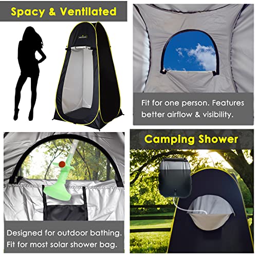 Pop Up Privacy Tent Camping Shower Changing Room Rain Shelter Foldable with Carry Bag N314