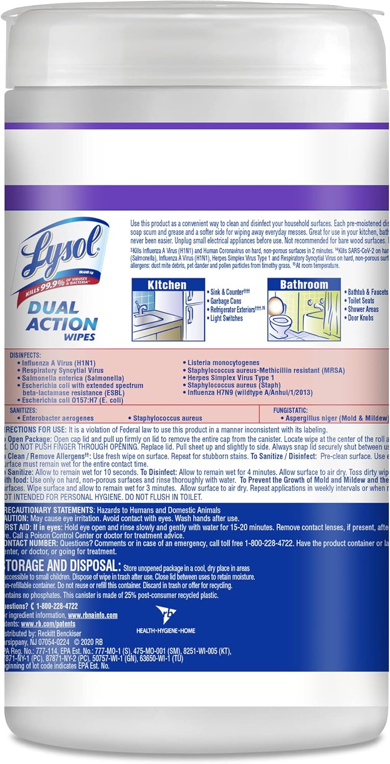 Disinfectant Wipes, Multi-Surface Antibacterial Cleaning Wipes, Citrus Scent, 75ct (Pack of 4) E662731