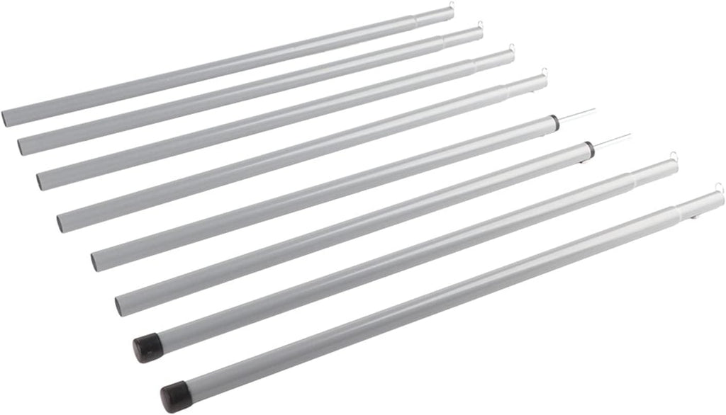 Telescoping Tarp Poles, Portable Iron Canopy Pole Heavy Duty Adjustable Shade Canopy Pole Awning Support Poles for Awnings Canopy Rain Fly Shelter Set