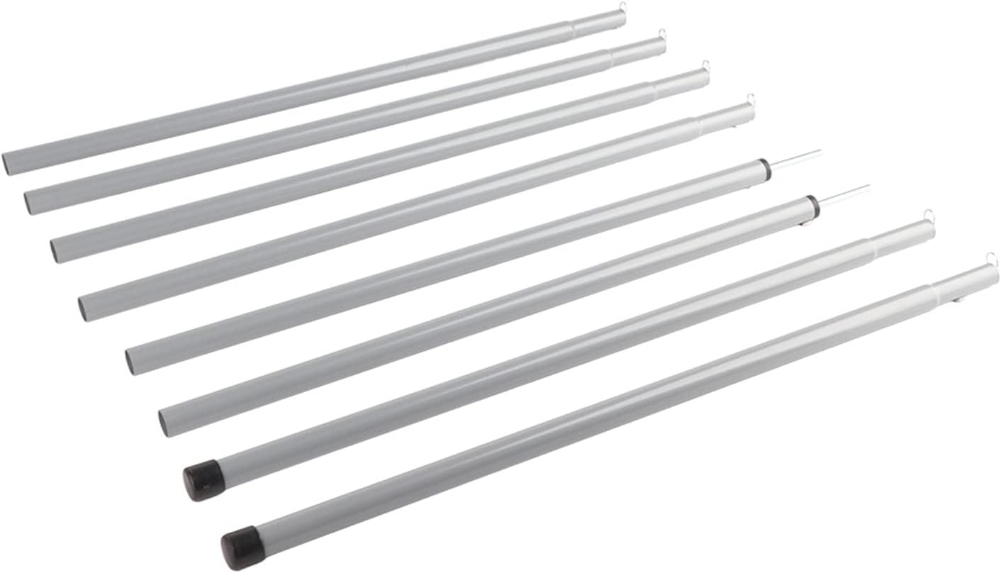 Telescoping Tarp Poles, Portable Iron Canopy Pole Heavy Duty Adjustable Shade Canopy Pole Awning Support Poles for Awnings Canopy Rain Fly Shelter Set