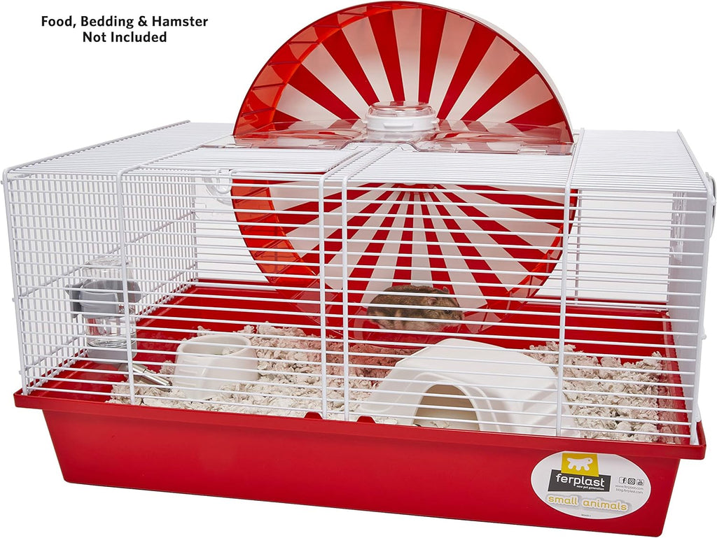 Modular Hamster Cage with XXL Exercise Wheel and Accessories W422986