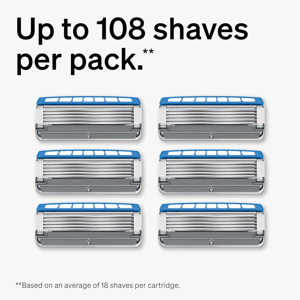 Dry Skin Razor Refills, 6 Count U25075