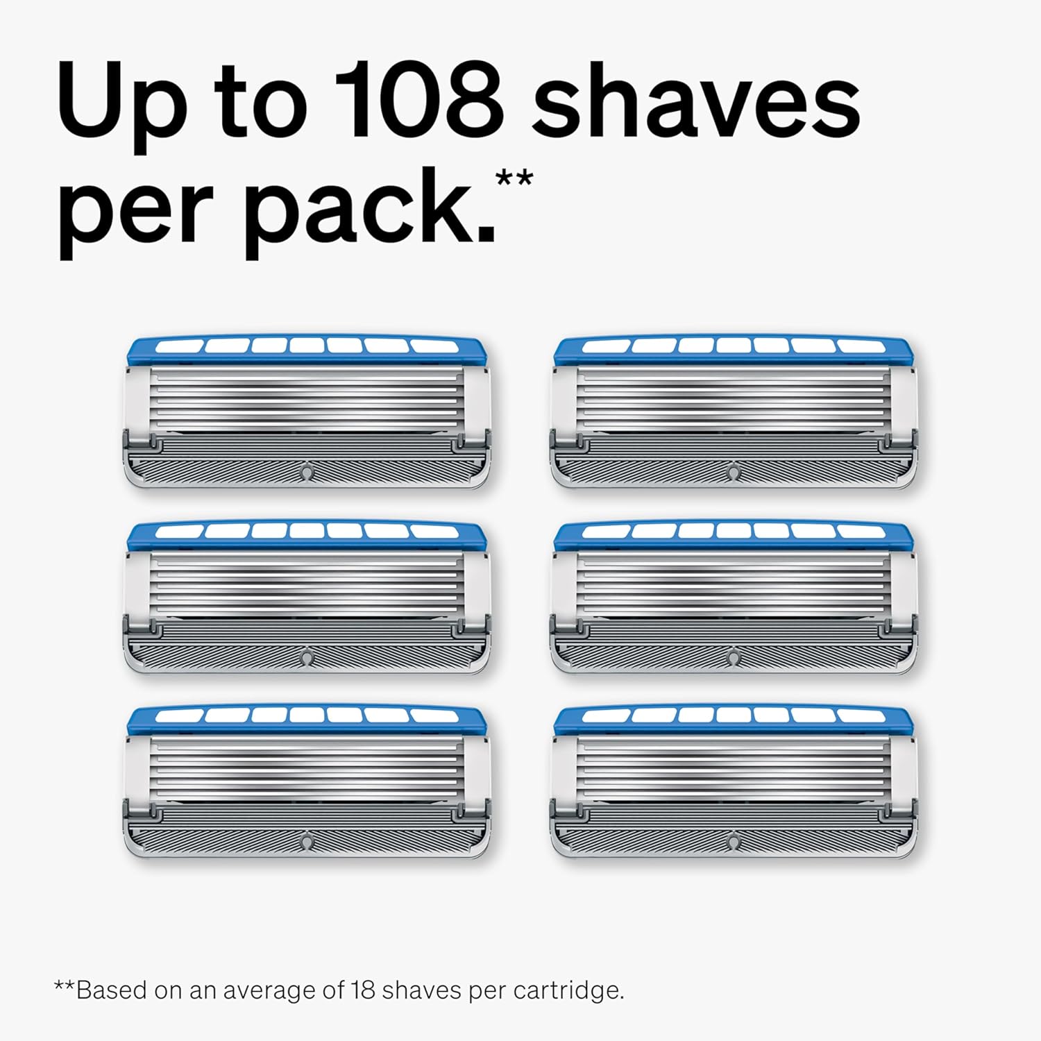 Dry Skin Razor Refills, 6 Count U25075
