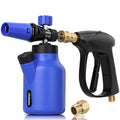 Foam Cannon, Heavy Duty Car Wash Foam Cannon for Pressure Washers with Wide Neck and 1/4'' Quick Connector, Snow Foam Cannon with Adjustable Nozzle and 1 L Bottle