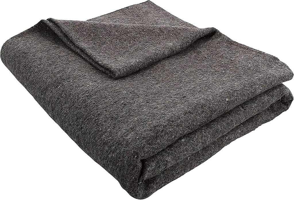 Grey 62x80 Military Wool Blanket for Camping U993290