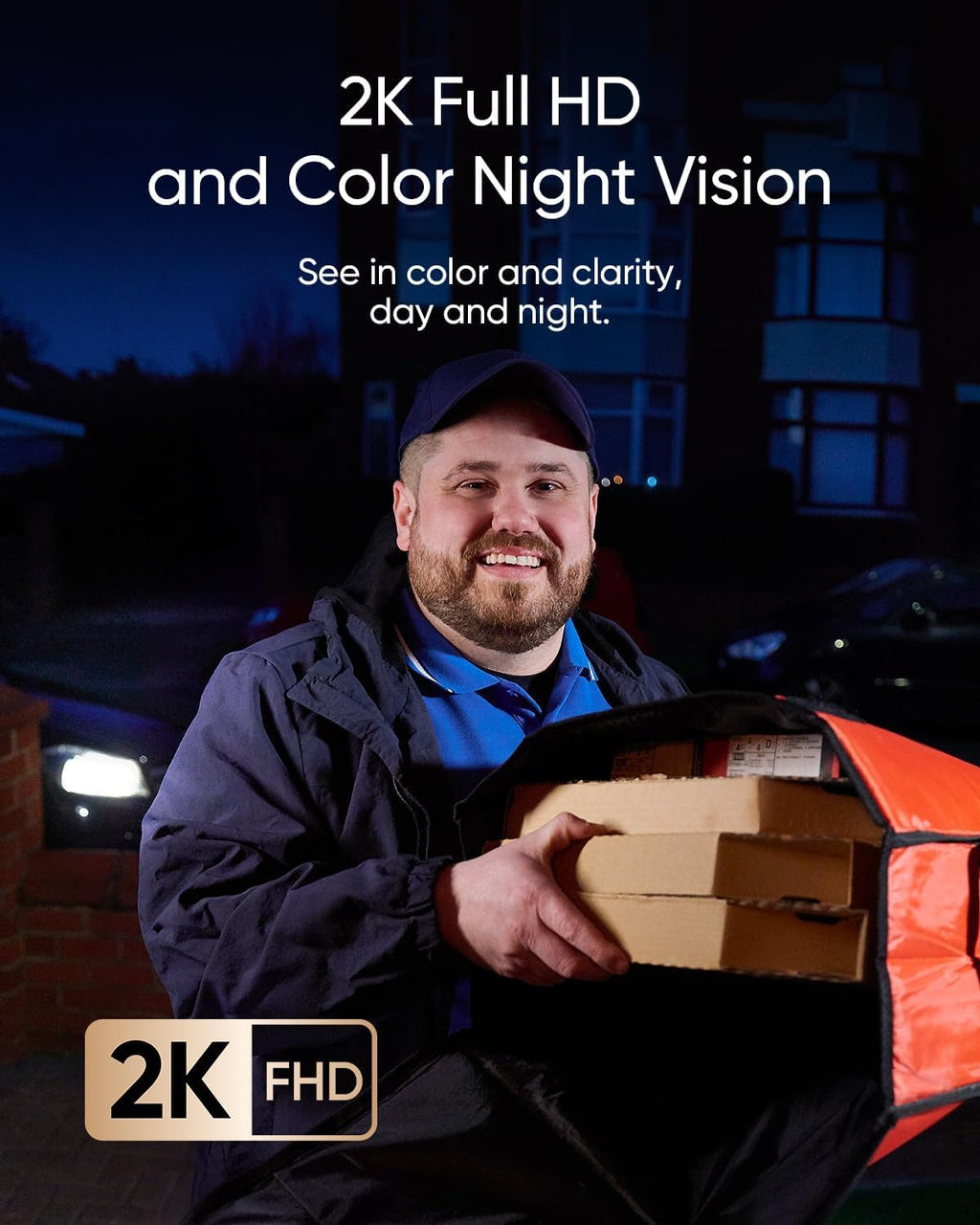 Video Doorbell with Dual Cameras, 2K Full HD and Color Night Vision Q7401