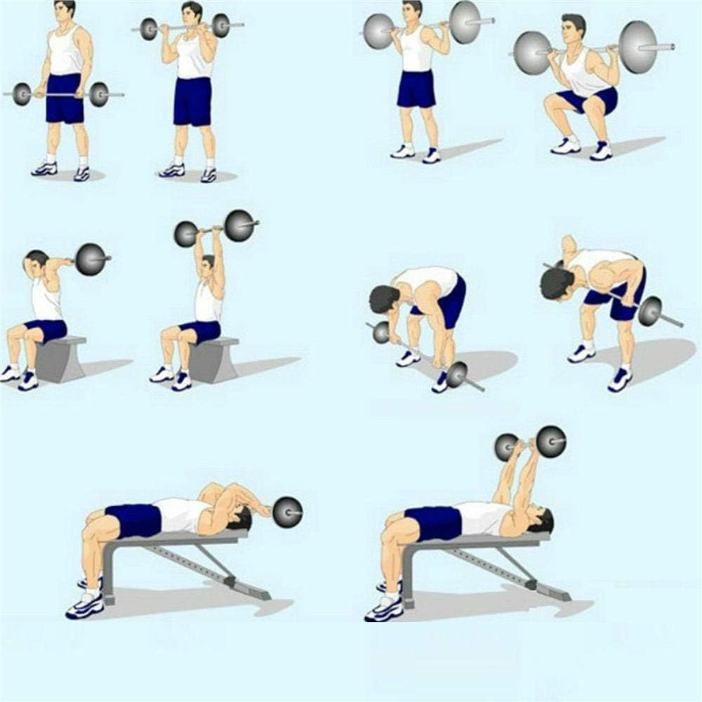 Curl Olympic Bar and Barbell Set with Adjustable Weight Plates for Home Fitness M710425
