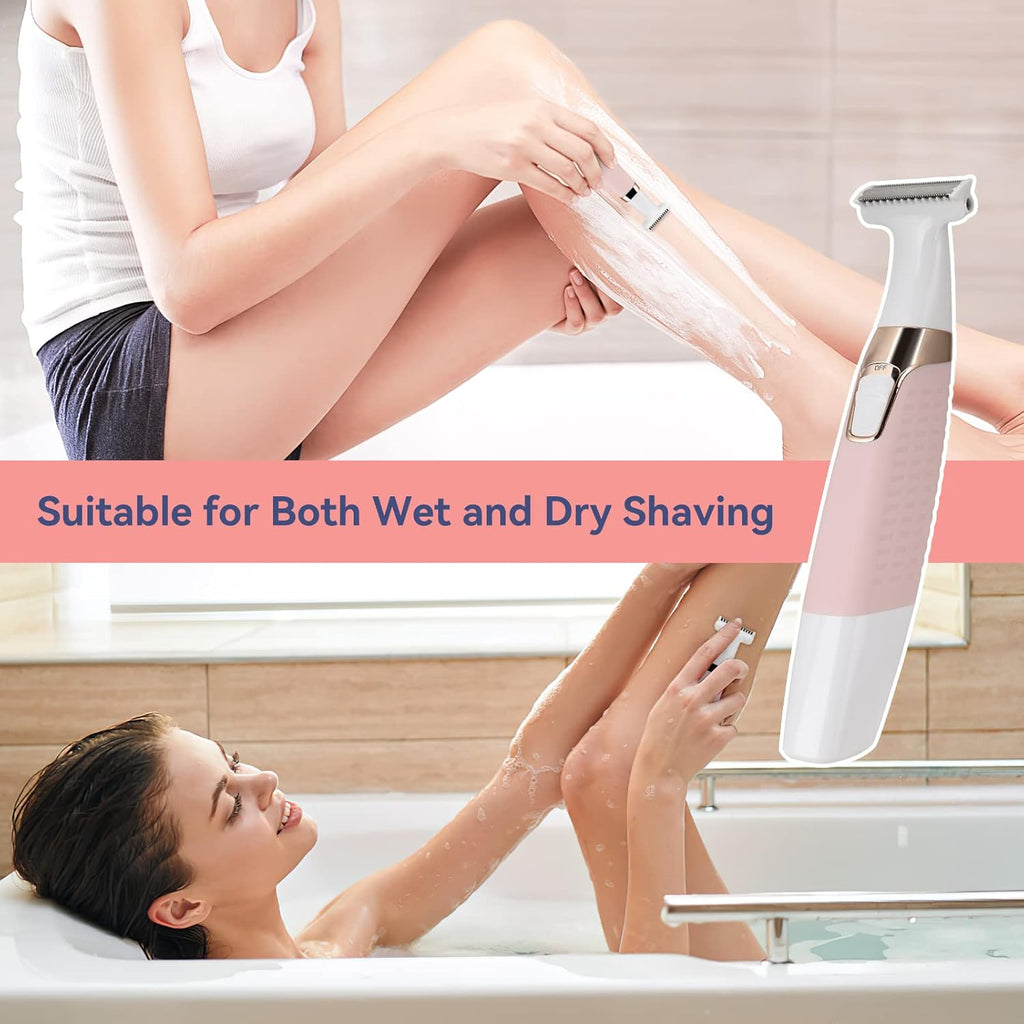 Face Razors for Women, Bikini Trimmer 5 in 1 Wet/Dry Electric Shaver for Face, Nose, Eyebrow, Body Z890