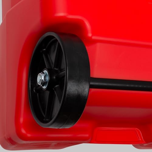 14 Gallon Portable Gas Fuel Tank Container Caddy with Siphon Pump and 10 Foot Hose I53177