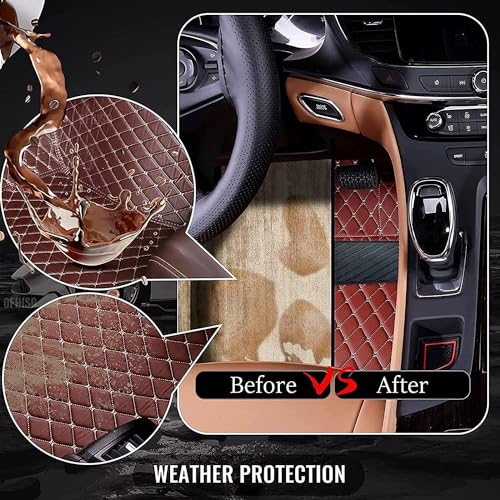 Custom Car Floor Mats Full-Coverage Non-Slip Leather All-Weather O674797