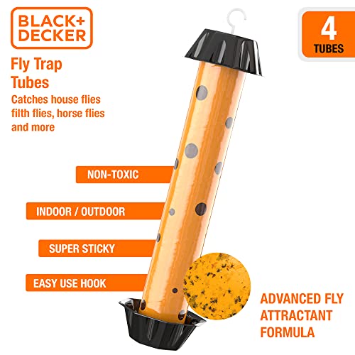 Fruit Fly Trap Indoor Hanging Sticky Trap for Gnats, Flies, Mosquitoes, 4 Pack G86363