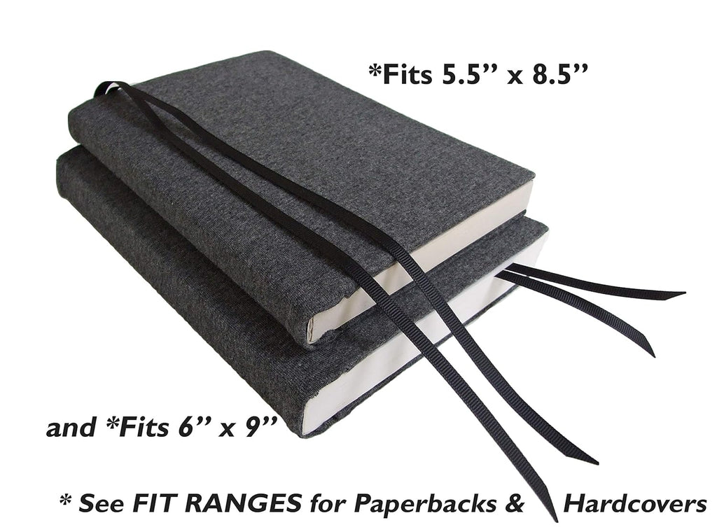 Stretch Book Cover for Paperback Novels, Navy Fabric, Fits 6x9 to 5.5x8.5 M1033