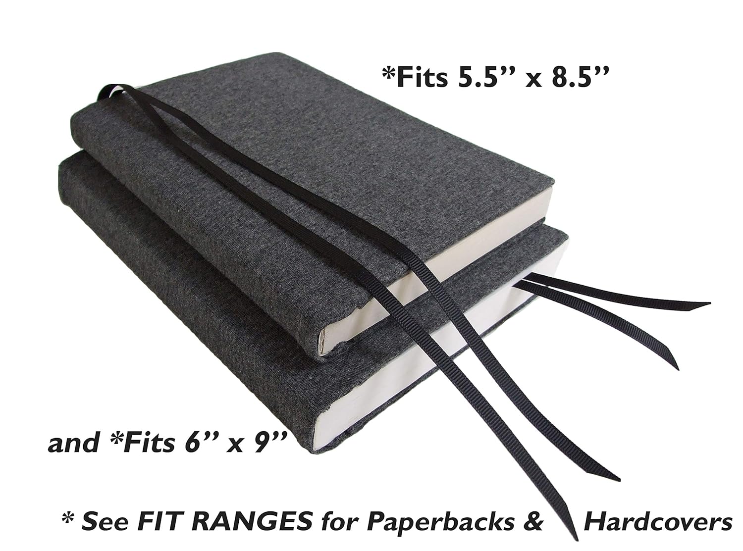 Stretch Book Cover for Paperback Novels, Navy Fabric, Fits 6x9 to 5.5x8.5 M1033
