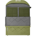 HEYTRIP Double Sleeping Bag with Blanket Queen Size Two Person Sleeping Bag for Adults 20 Degree Sleeping Bag for Couples Camping Sleeping Bag