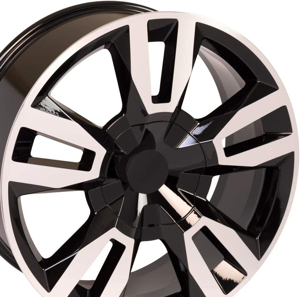 22 inch Rim 6x139.7 22x9 Black Machined Wheels J54314