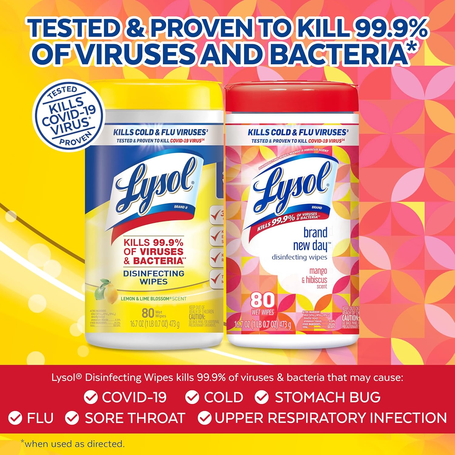 Disinfecting Wipes, 320 Count, Mango Hibiscus and Lemon Lime Blossom S11841