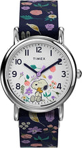 Timex TW2V45900 Women's Weekender 31mm Mini Peanuts Floral Band 3-Hand Analog Watch