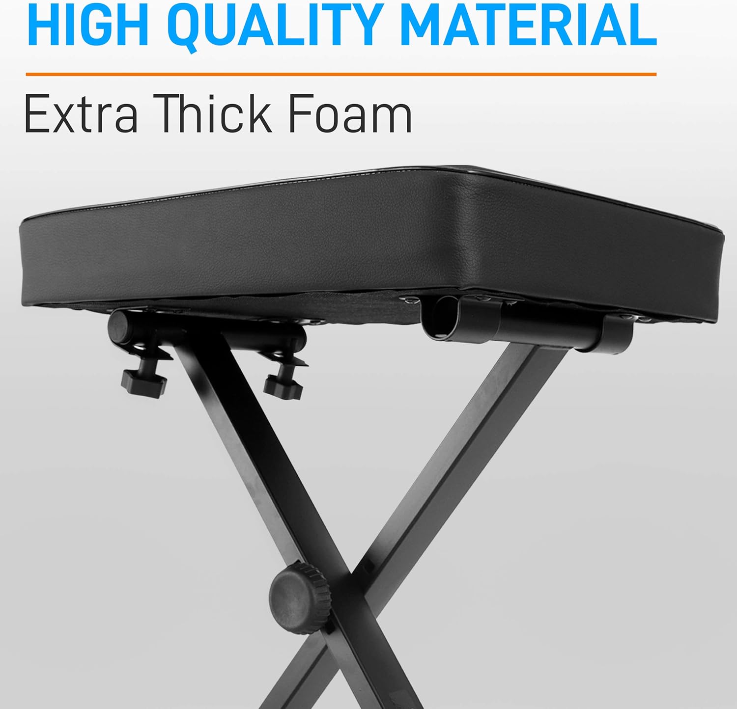 Adjustable Padded X-Style Foldable Keyboard Piano Bench Seat L8848