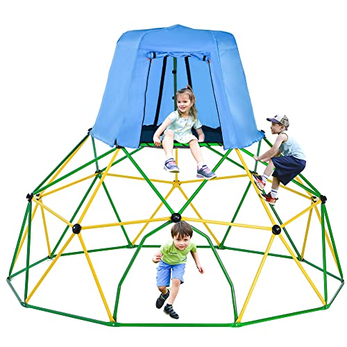 Merax 12FT Climbing Dome, Outdoor Dome Climber for Kids 3-10 Supporting 1000 lbs, Easy Assembly Playground Jungle Gym Backyard Play Equipment (12FT Climbing Dome)